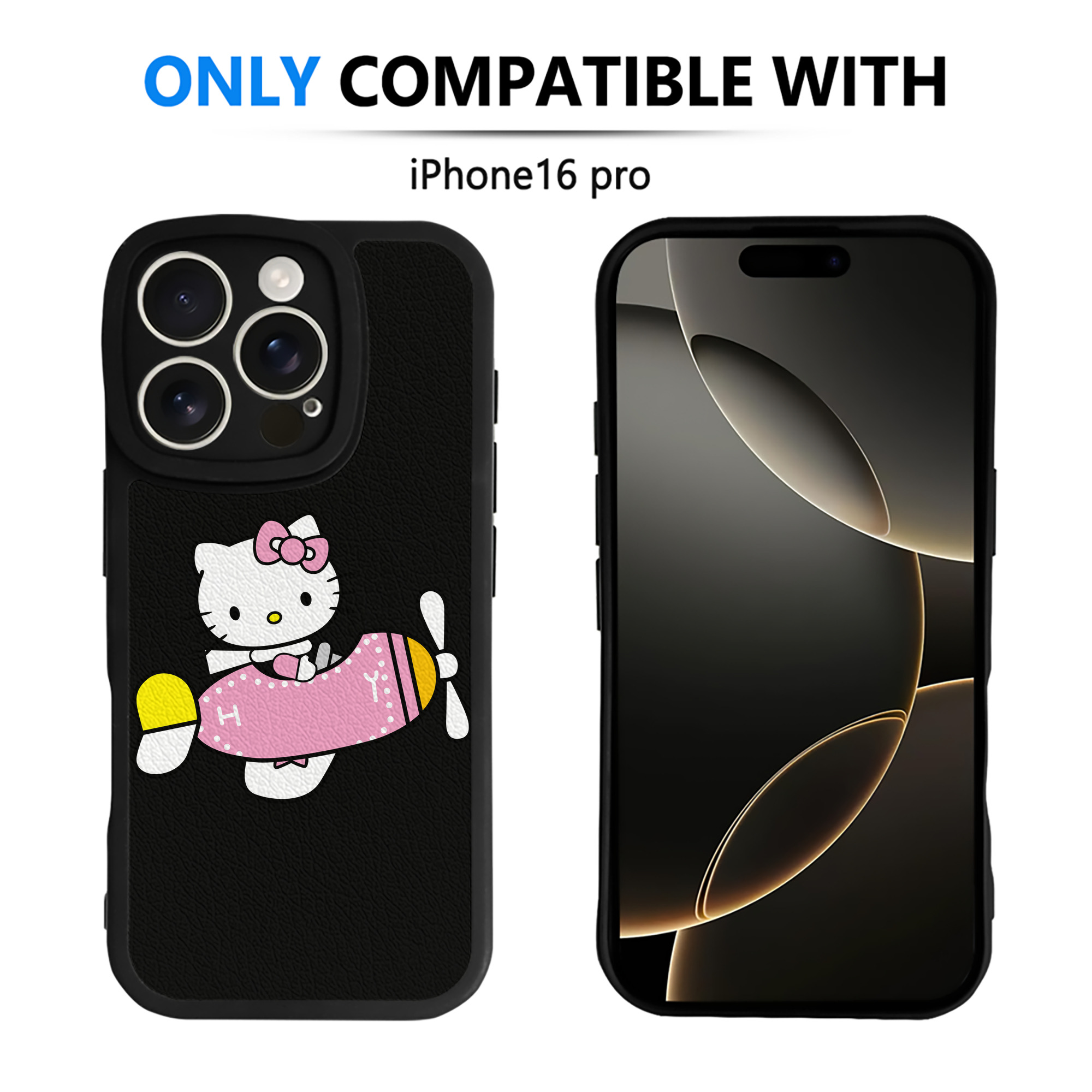 （画像用） Hello Kitty ハローキティ 【iPhone 16シリーズ対応】シリコンスマホケース（レザー調） 材質：シリコン